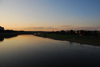 エルベ川の夕焼け